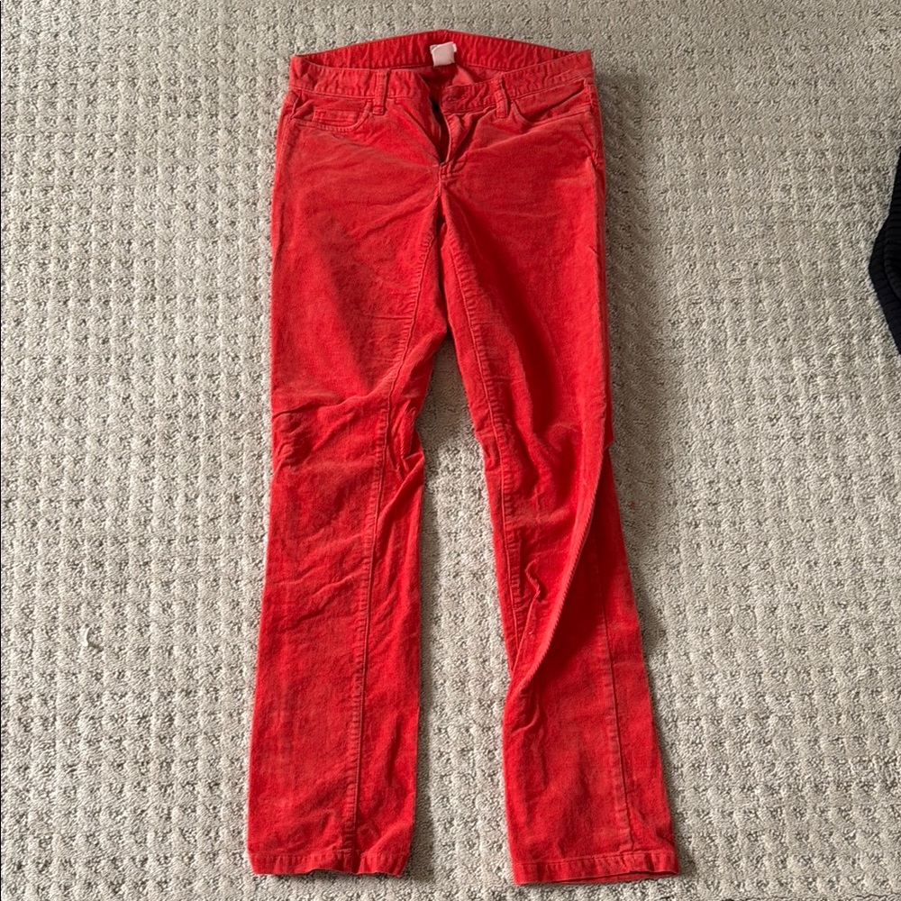 J. Crew Red Corduroy Pants